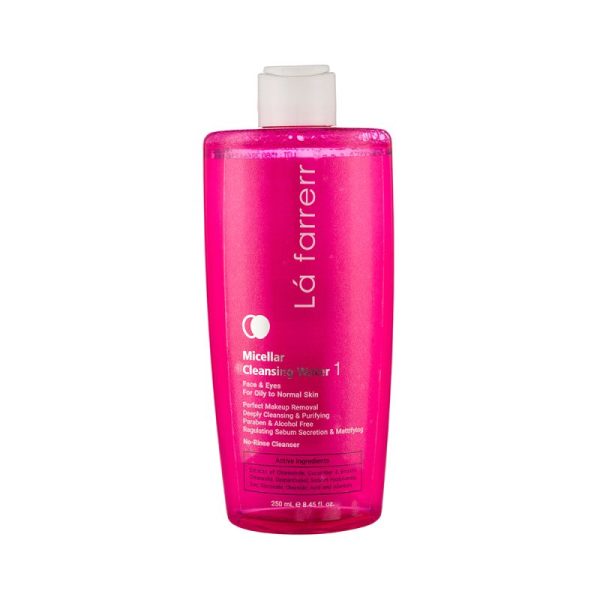 محلول پاک کننده آرایش لافارر پوست چرب و معمولی  Lafarrerr Micellar Water Oily to Normal Skin