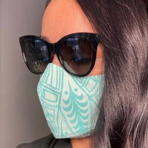 ماسک تنفسی پارچه ای پنج لایه طرح دار زنانه