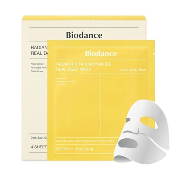 ماسک ورقه ای ویتا نیاسینامید بایودنس Radiant Vita Niacinamide Real Deep Mask