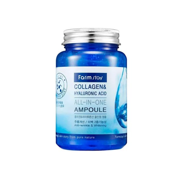 آمپول کلاژن و هیالورونیک اسید فارم استی Farmstay Collagen and Hyaluronic Acid Ampoule 250Ml