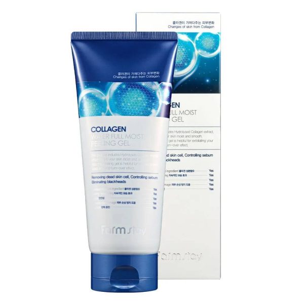 ژل لایه بردار و پیلینگ کلاژن فارم استی Farmstay Collagen Water Full Moist Peeling Gel