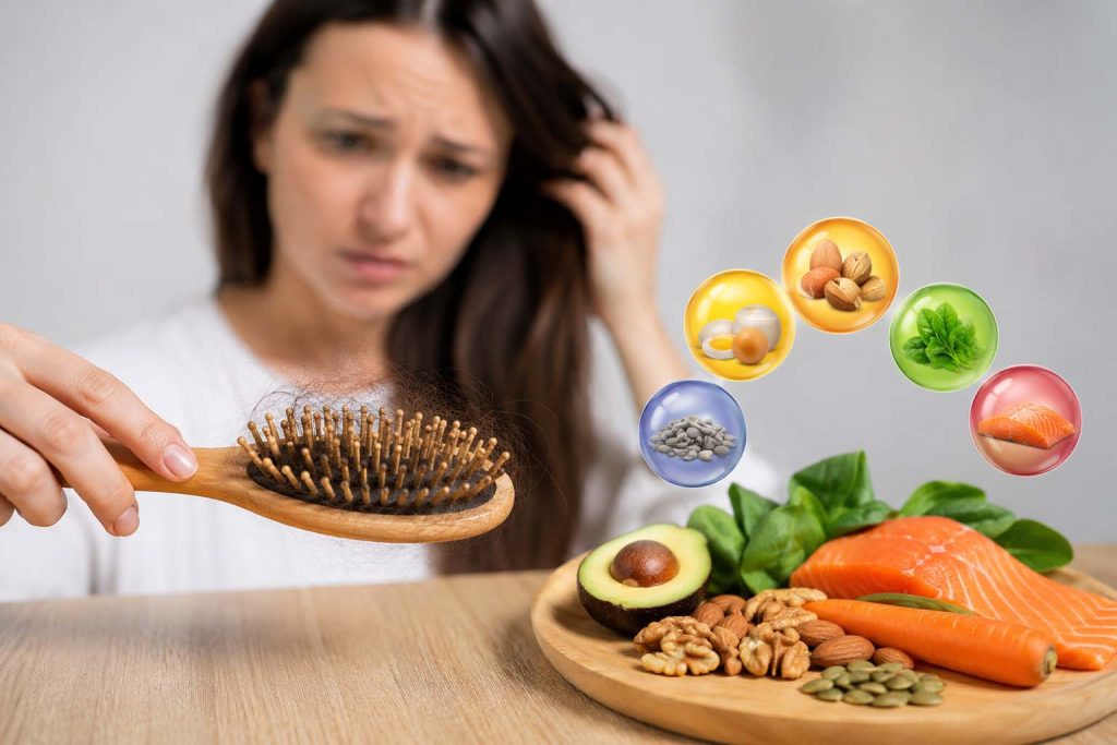 ریزش مو ناشی از کمبود ویتامین و مواد مغذی