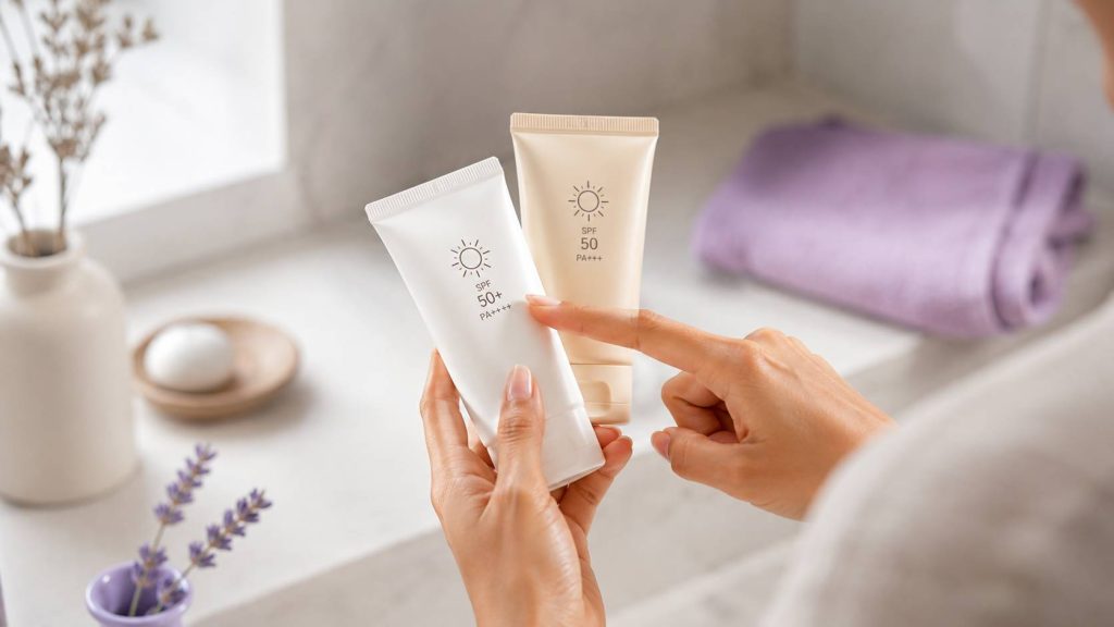 مقایسه SPF و PA روی محصولات ضد آفتاب هنگام خرید